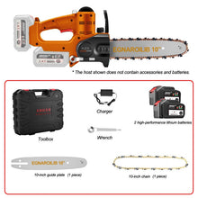 Load image into Gallery viewer, Double lithium electric chainsaw rechargeable battery small hand-held outdoor wireless electric saw logging saw single-hande