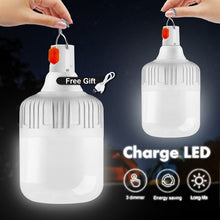 Load image into Gallery viewer, Portable Emergency Lights Rechargeable LED Lantern Mobile Tent Lampwith Hook for Camping Fishing Patio Porch Garden Lighting