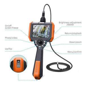 3.9mm 360 ° Single lens Articulating Endoscope Camera With 5 inch LCD for Automotive Inspection Camera Pipeline Borescope