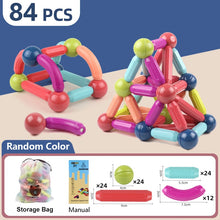 Load image into Gallery viewer, Magic Magnetic Building Blocks Toy Magnetic Construction Set Magnet Ball Sticks Rod Games Montessori Educational Toys For Kids
