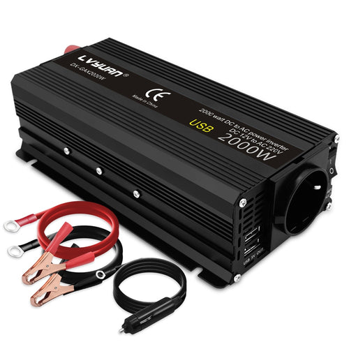 Car Inverter 12V 220V Power 500W/1500W/2000W Converter 2 USB EU Socket Webasto 12 Volts auto Inversor12v 220 v Transformer Solar
