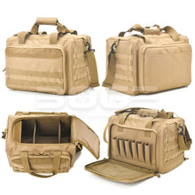 Load image into Gallery viewer, Tactical Range Bag Molle System 600D Waterproof Gun Shooting Pistol Case Pack Khaki  Hunting Accessories Tools Sling Bag Camping