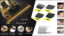 Load image into Gallery viewer, USB Electric Hair Clipper Trimmer All In One Gold Light Head  Rechargeable Hair Clipper Oil Head Hair Carving Mark Razor