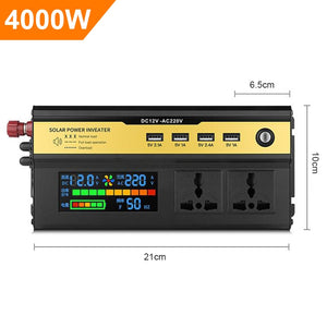 Peak 6000W Car Power Inverter DC 12V To AC 220V Transformer with USB Universal Socket Charger Modified Sine Wave Inverter