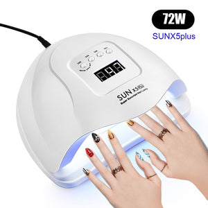 SUNX5 Max 90/72W LED Lamp Nail Dryer 45/36 LEDs UV Ice Lamp For Drying Gel Polish 10/30/60/99s Timer Auto Sensor Manicure Tools
