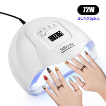 Load image into Gallery viewer, SUNX5 Max 90/72W LED Lamp Nail Dryer 45/36 LEDs UV Ice Lamp For Drying Gel Polish 10/30/60/99s Timer Auto Sensor Manicure Tools