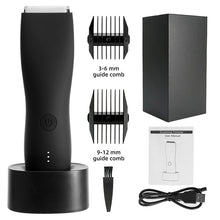 Load image into Gallery viewer, Men&#39;s Electric Groin Hair Trimmer Pubic Hair Trimmer Body Grooming Clipper for Men Bikini Epilator Rechargeable Shaver Razor