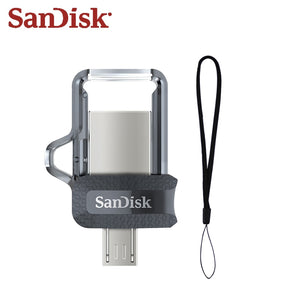 SanDisk Dual OTG USB Flash Drive 256GB 128GB High Speed 150MB/s USB 3.0 Pen Drive 64GB 32GB DD3 Pendrive For PC/Android Phone