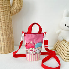 Load image into Gallery viewer, Sanrio Children Outdoor Water Cup Bag Cylindrical Shoulder Bags Hello Kitty Kulomi Melody Cartoon Printing Girls Messenger Bag