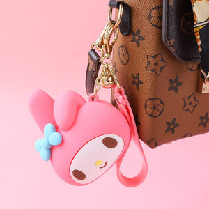 Sanrio Hello Kitty Coin Purse Kawaii Kuromi Hello Kitty Wallet Cute Keychain Pendant Silicone Bag Cartoon Pvc Waterproof Wallet