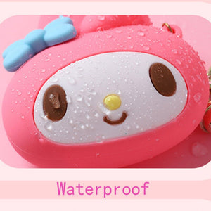 Sanrio Hello Kitty Coin Purse Kawaii Kuromi Hello Kitty Wallet Cute Keychain Pendant Silicone Bag Cartoon Pvc Waterproof Wallet