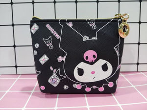 Sanrio Wallet Cheap Kawaii Cinnamoroll MyMelody Kuromi Pachacco Cartoon Leather Card Holder Cute Coin Purse Phone Case For Women
