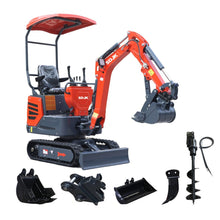 Load image into Gallery viewer, 1 Ton Mini Crawler Excavator  1.2Ton EPA Kubota hydraulic Small Digger 1200KG EURO 5 mini bagger  Ex-factory price free shipping