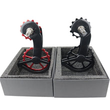 Load image into Gallery viewer, Road bike CS carbon fiber ceramics bearing Guide wheel Rear pulley for shimano 105/R7000 R8000/R8050/R9100/R9150SS transmission