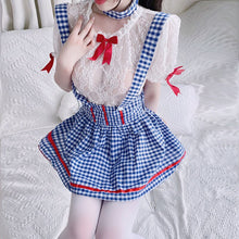 Load image into Gallery viewer, School Girl Japanese Maid Costumes Women Sexy Cosplay Lingerie Student Uniform with Miniskirt Cheerleader Outfit New