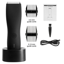 Load image into Gallery viewer, Men&#39;s Electric Groin Hair Trimmer Pubic Hair Trimmer Body Grooming Clipper for Men Bikini Epilator Rechargeable Shaver Razor