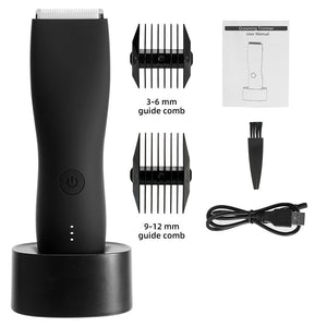 Men's Electric Groin Hair Trimmer Pubic Hair Trimmer Body Grooming Clipper for Men Bikini Epilator Rechargeable Shaver Razor