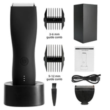 Load image into Gallery viewer, Men&#39;s Electric Groin Hair Trimmer Pubic Hair Trimmer Body Grooming Clipper for Men Bikini Epilator Rechargeable Shaver Razor