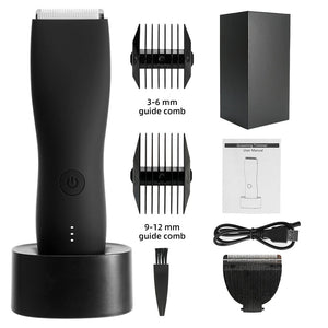 Men's Electric Groin Hair Trimmer Pubic Hair Trimmer Body Grooming Clipper for Men Bikini Epilator Rechargeable Shaver Razor