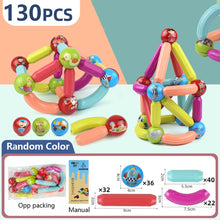 Load image into Gallery viewer, Magic Magnetic Building Blocks Toy Magnetic Construction Set Magnet Ball Sticks Rod Games Montessori Educational Toys For Kids
