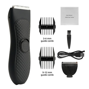 Men's Electric Groin Hair Trimmer Pubic Hair Trimmer Body Grooming Clipper for Men Bikini Epilator Rechargeable Shaver Razor