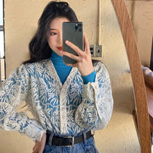 Load image into Gallery viewer, See Through Women's Blouse Lace Floral Top Female White Button Elegant Open Stitch Autumn 2021 Women's Clothing