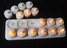 Load image into Gallery viewer, Set of 12 Rechargeable led candle Flameless Static TeaLight electric lamp waxless Valentine Home Wedding Xmas Table decor-AMBER