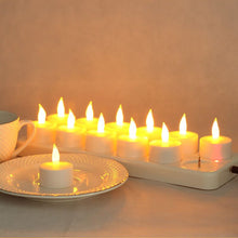 Load image into Gallery viewer, Set of 12 Rechargeable led candle Flameless Static TeaLight electric lamp waxless Valentine Home Wedding Xmas Table decor-AMBER