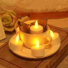 Load image into Gallery viewer, Set of 12 Rechargeable led candle Flameless Static TeaLight electric lamp waxless Valentine Home Wedding Xmas Table decor-AMBER