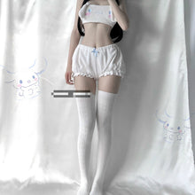 Load image into Gallery viewer, Sexy Anime Cosplay Cinnamon Dog Costumes Long Ear Doggy Bra and Bloomers Pink and White Kwaii Velvet Tube Top Panties Set