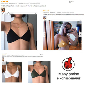 Sexy Backless Ladies Bra Tops Fashion Solid Wireless Cotton Bralette V Neck Seamless Lingerie Underwear Soft Comfort Intimates