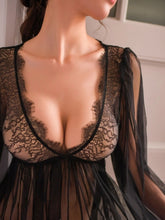 Load image into Gallery viewer, Sexy Backless Women V-neck Lace Sexy Costumes Sexy Sleepwear Perspective Underwear Womens Nightgown Sleepwear Night Dress