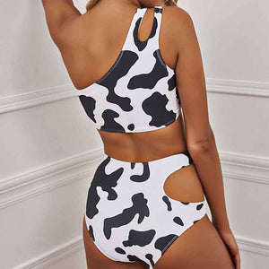 Sexy Bikini Mujer 2021 New Cow Print Swimsuit Women Two Pieces Push Up Biquini Brazilian Swimming Suit For Women Beach Swimwear
