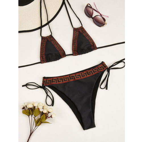 Sexy Bikinis 2020 Bikini Set Halter Swimwear Women Swimsuit Female Push Up Bikini High Waist Bathing Suit Thong Swimming Suit