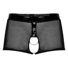 Load image into Gallery viewer, Sexy Breathable Thin Boxer Black Men Mesh Transparent See Through O Ring Crotchless Men&#39;s Underwear Lingerie Gay Wear Panties