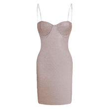 Load image into Gallery viewer, Sexy Bright Silk Diamond Mini Women New Elegant Princess Dress Low-Neck Sleeveless Backless Night Club Party Bodycon Dress