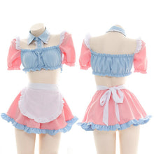 Load image into Gallery viewer, Sexy Cosplay Costumes for Female Maid Outfits Cute Pink Blue Top Short Skirt Uniform Cosplay Anime Women&#39;s Exotic Dress New