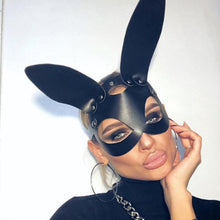 Load image into Gallery viewer, Sexy Cosplay Leather Mask Rave Toy For Women Erotic Bondage Restraints Rabbit Cat Ear Bunny Mask Masquerade Carnival Party Mask