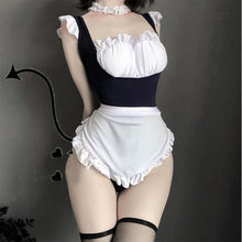 Load image into Gallery viewer, Sexy Costumes Perspective Lingerie Underwear Maid Roleplay Cosplay Classical Erotic Lace Outfit Sm Porno Suit for Women