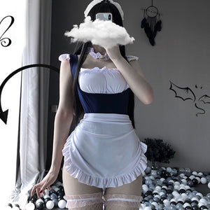 Sexy Costumes Perspective Lingerie Underwear Maid Roleplay Cosplay Classical Erotic Lace Outfit Sm Porno Suit for Women