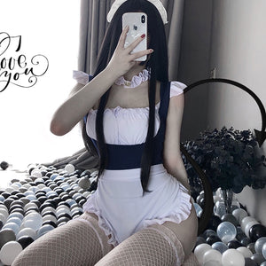 Sexy Costumes Perspective Lingerie Underwear Maid Roleplay Cosplay Classical Erotic Lace Outfit Sm Porno Suit for Women