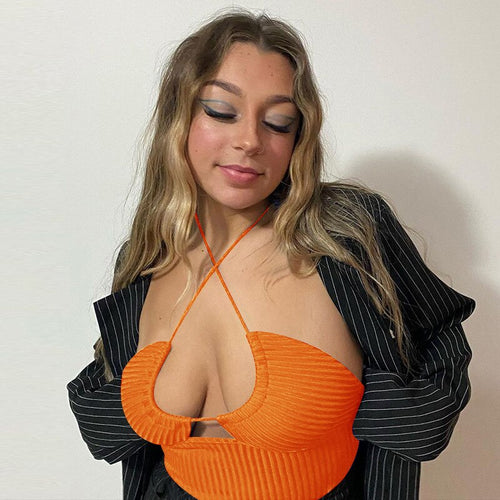 Sexy Cross Camis Slim Female Camisole Summer Hollow Out Streetwear Sleeveless Crop Top Solid Color Cotton Basic Women Camisole