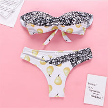 Load image into Gallery viewer, Sexy Dot Floral Bikinis 2021 Mujer New Push Up Swimwear Women Hollow Out Swimsuit Patchwork Summer Beachwear Swimming Biquini