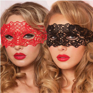 Sexy Dress Porn Lingerie Sexy Black/White/Red Hollow Lace Mask Exotic Erotic Costumes Women Sexy Lingerie Hot Cosplay Masks