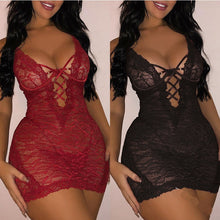 Load image into Gallery viewer, Sexy Dress Women&#39;s Nightwear Vintage Nightgowns Women Sleepwear Lingerie Home Clothing Lace Strap See Through Sleeping Dress