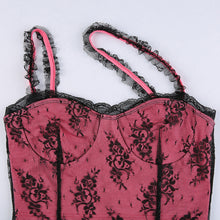 Load image into Gallery viewer, Sexy Lace Cross Camis Female Camisole Summer Slim Streetwear Sleeveless Crop Top Solid Color Basic Women Camisole Clubwear Tops