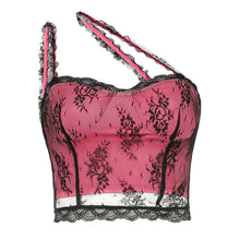 Load image into Gallery viewer, Sexy Lace Cross Camis Female Camisole Summer Slim Streetwear Sleeveless Crop Top Solid Color Basic Women Camisole Clubwear Tops