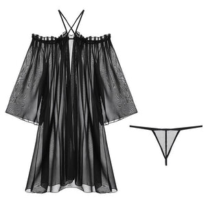 Sexy Lace Loose Suspender Sleepwear Low Chest Princess Long Sleeping Woman Lingerie Low-cut Straps Nightgown Nightdress