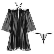 Load image into Gallery viewer, Sexy Lace Loose Suspender Sleepwear Low Chest Princess Long Sleeping Woman Lingerie Low-cut Straps Nightgown Nightdress