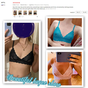 Sexy Lace Mesh Patchwork Women Bralette Floral Sheer Pattern Femme Bustier Bra Tops Unpadded Push Up Backless Ladies Lingerie